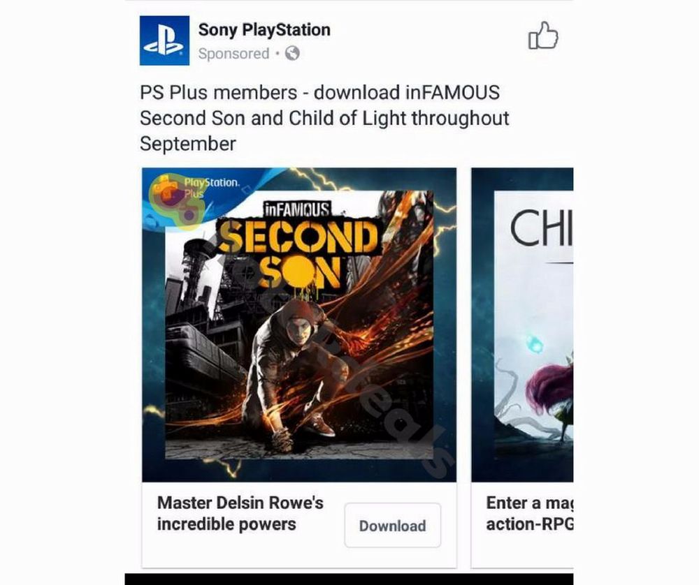 Rumor Infamous Second Son e Child of Light nel PS Plus di settembre.jpg Rumor Infamous Second Son e Child of Light nel PS Plus di settembre.jpg